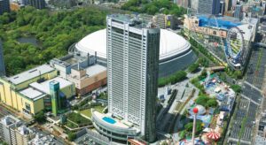 水道橋の東京ドームホテルの外観。池袋メンズエステGirlsSpaのホテル案内画像です。